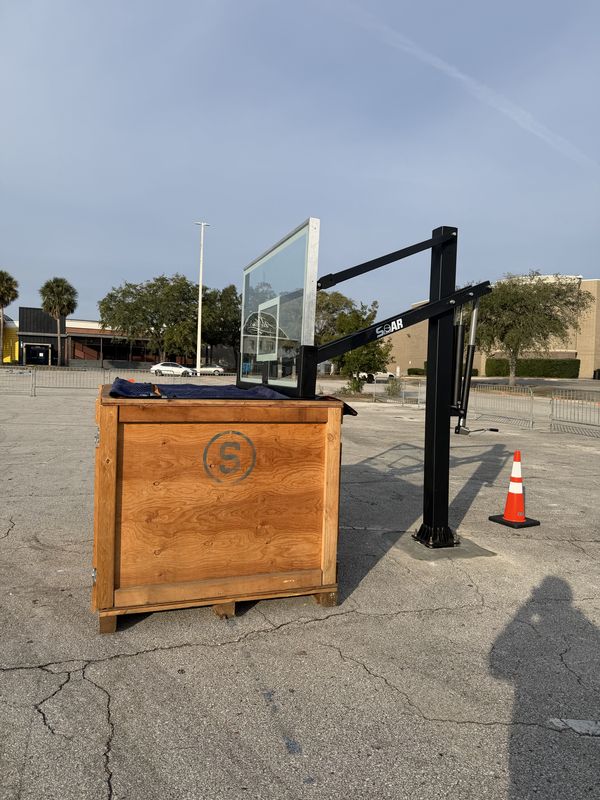 Play All Day basketball hoop installation