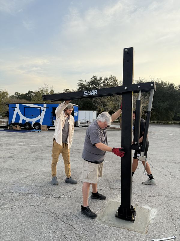 Play All Day basketball hoop installation