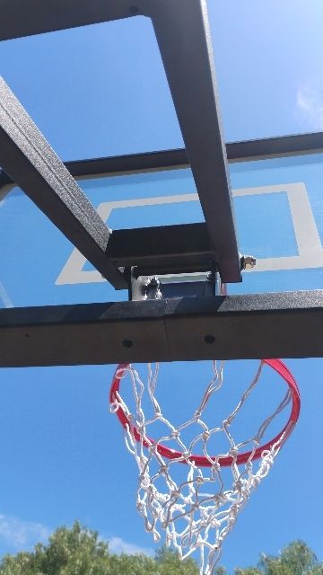 Play All Day basketball hoop installation