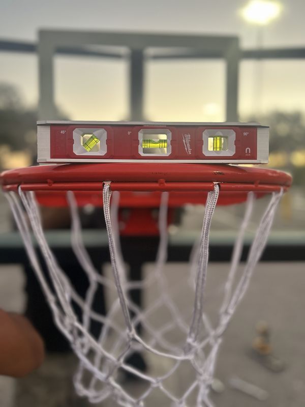 Play All Day basketball hoop installation