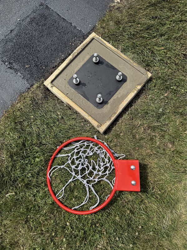 Play All Day basketball hoop installation