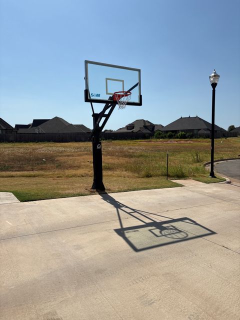 Play All Day basketball hoop installation