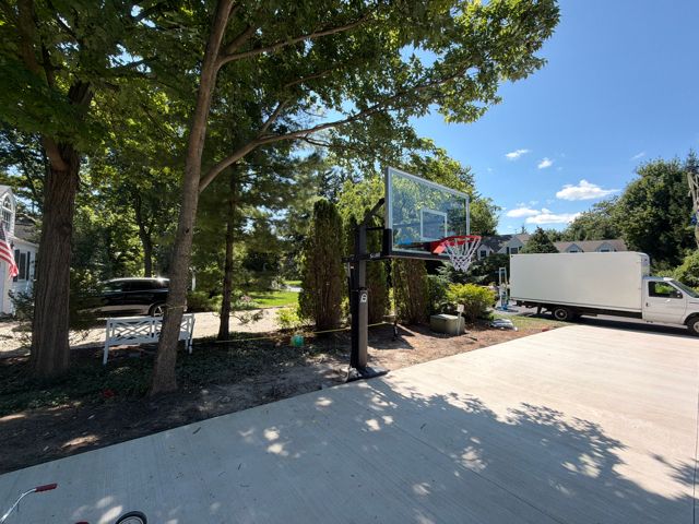Play All Day basketball hoop installation