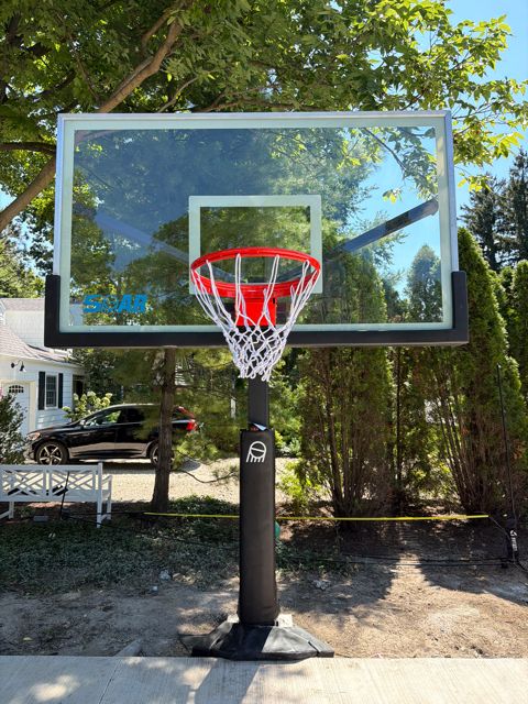 Play All Day basketball hoop installation