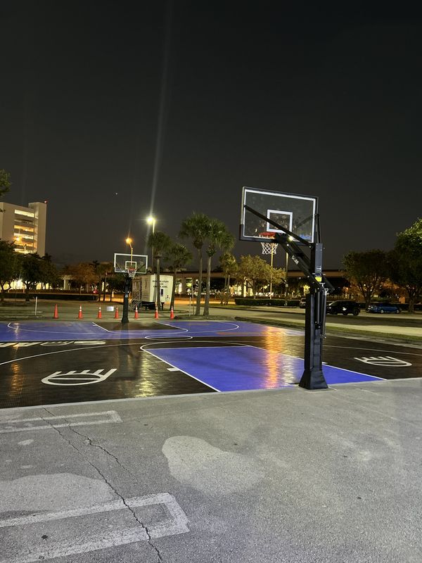 Play All Day basketball hoop installation