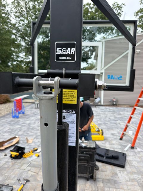 Play All Day basketball hoop installation